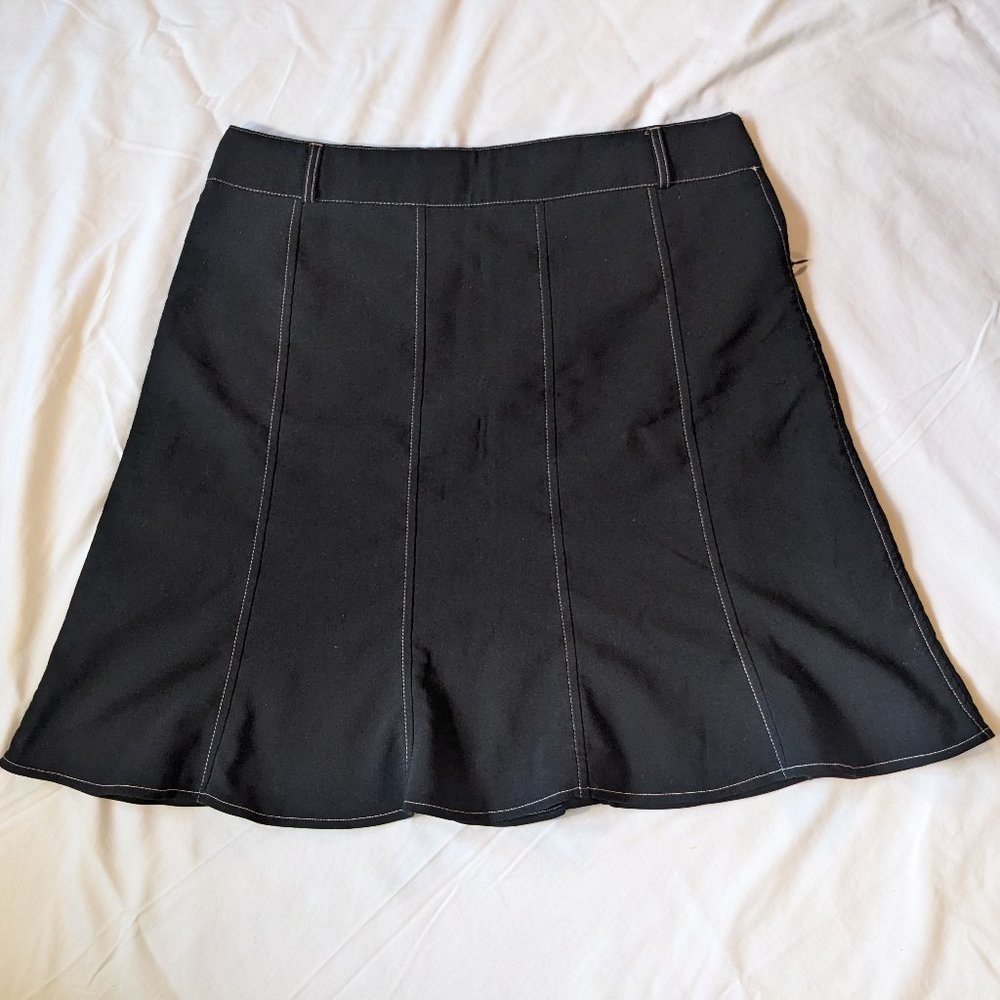 Exact Change Y2K Black Flare Skirt size 9